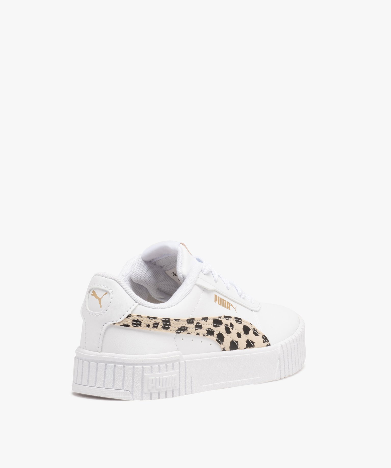 Baskets fille unies avec bande à imprimés - Puma blanc | GEMO