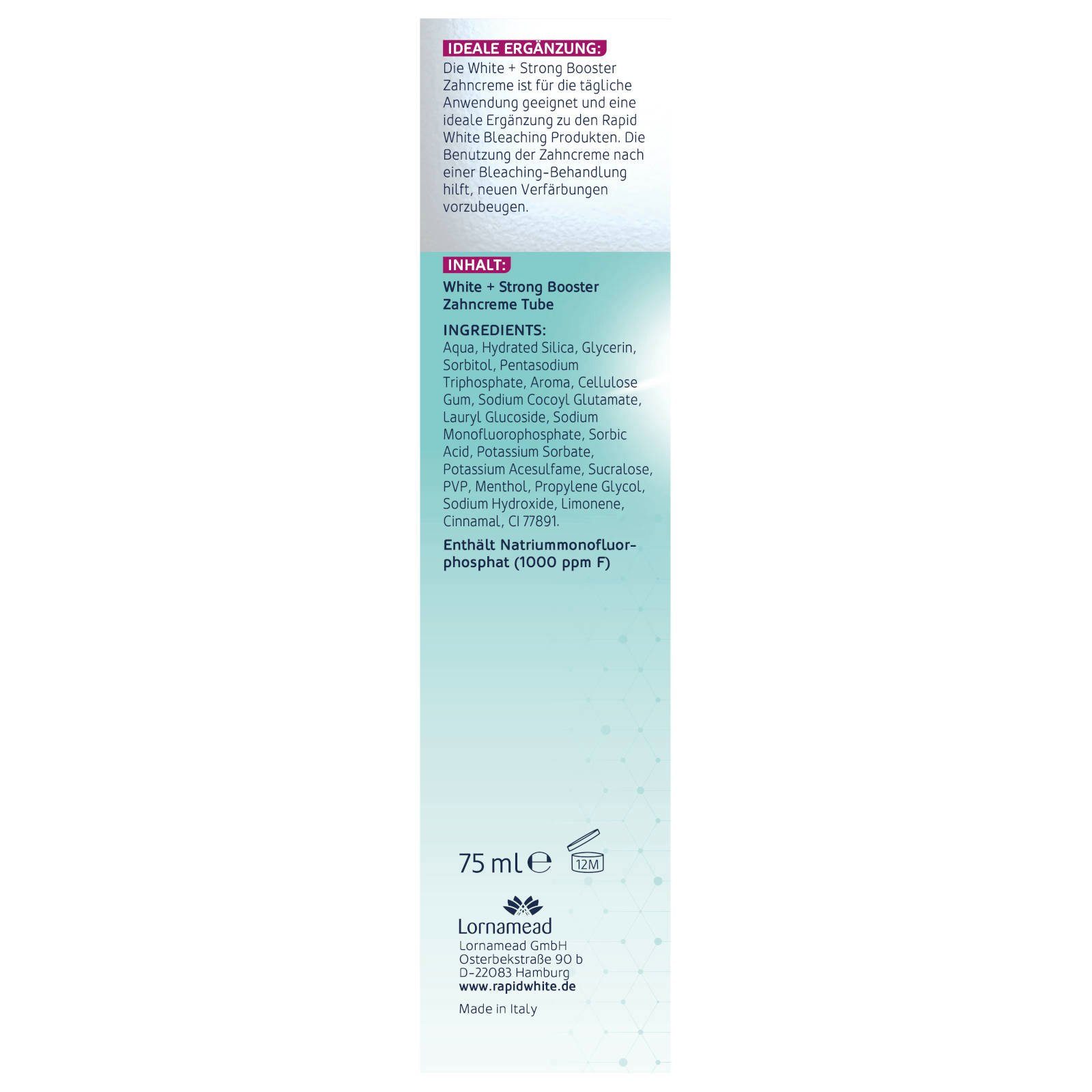 Rapid white Zahnbleaching-Kit STRONG BOOSTER Zahncreme 75 ml + 2x Rapid White Express Bleaching