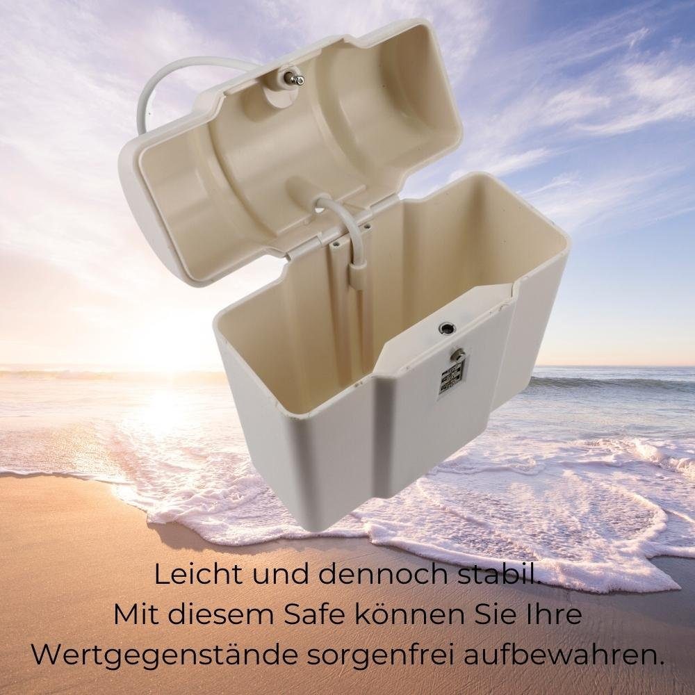 GarPet Strandmuschel Strandsafe Handy Bade Resie Safe Tresor Zahlenschloss Mini Urlaub Box