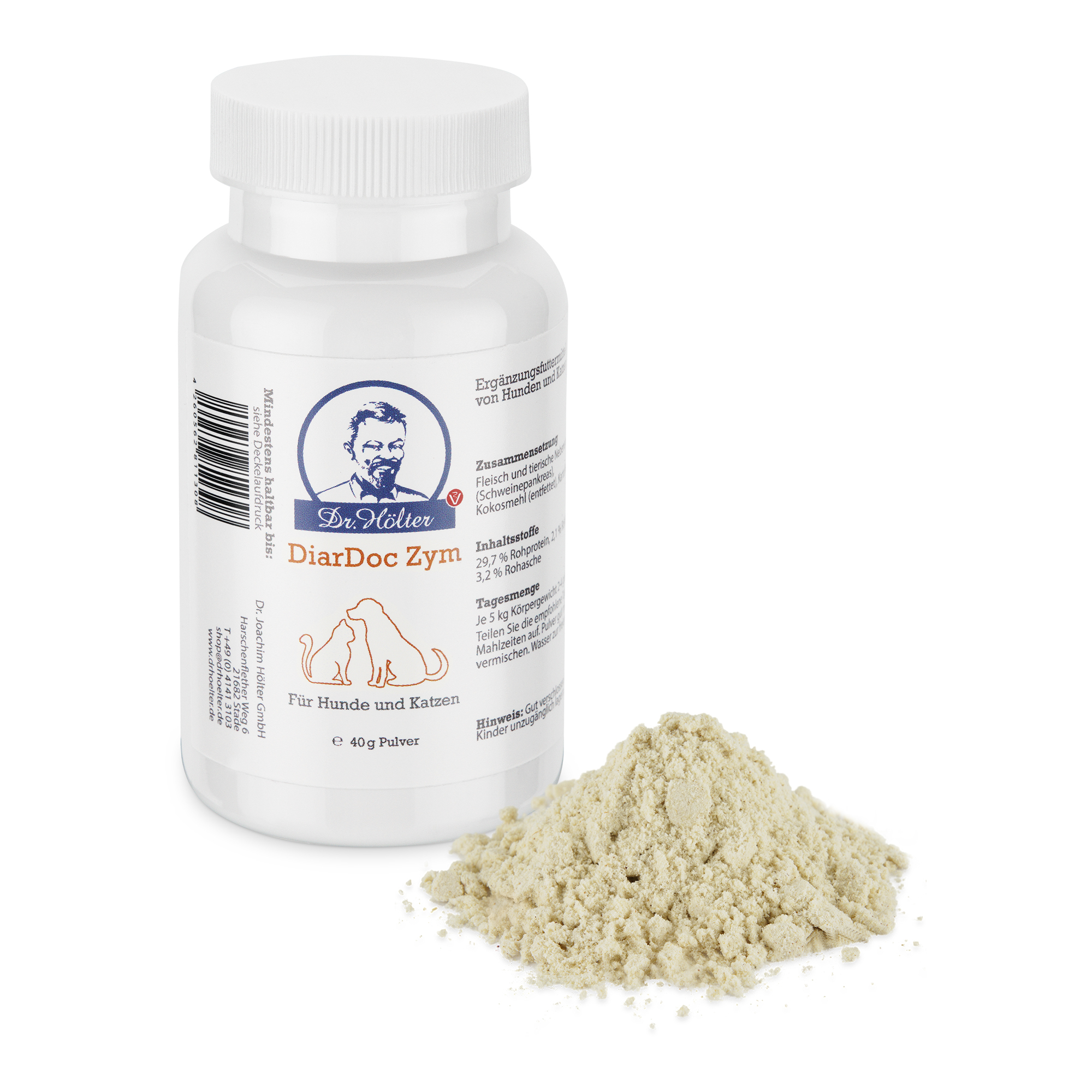 Dr. Hölter Ergänzungsfutter & Aufzucht Dr. Hölter DiarDoc Zym Verdauungsenzyme Pulver 40 g
