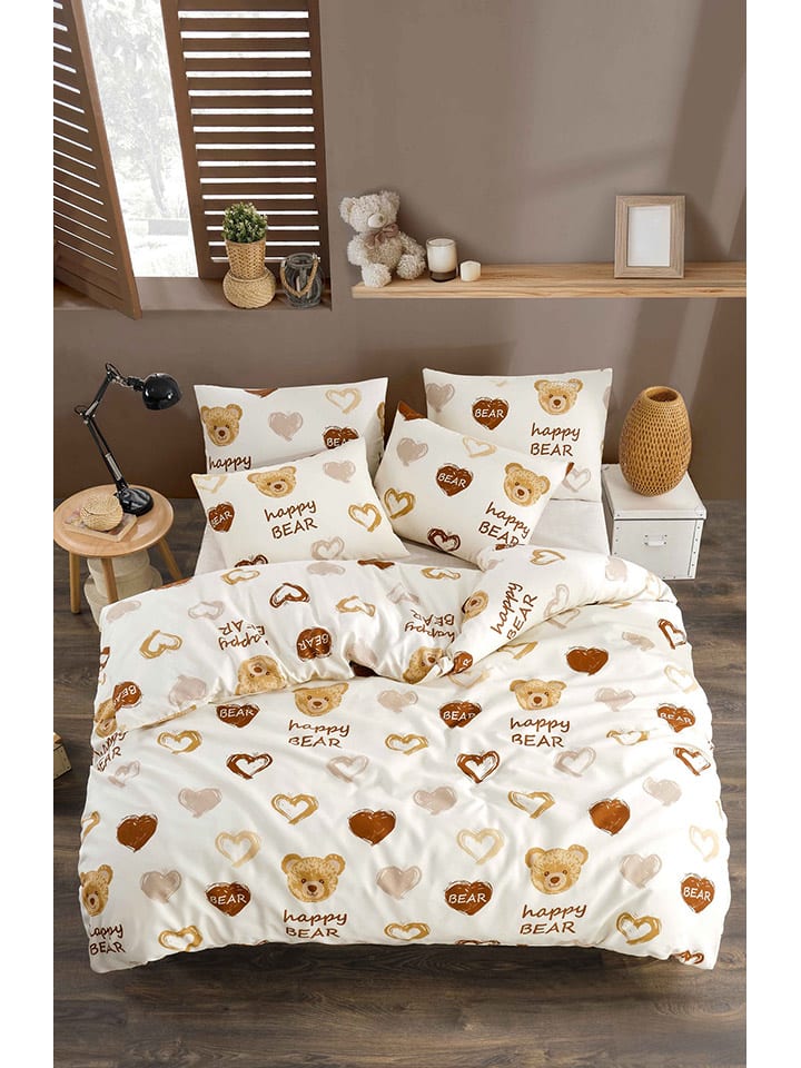 Elizabed Bettwäsche-Set ''Teddy Bear Heart'' in Creme günstig kaufen