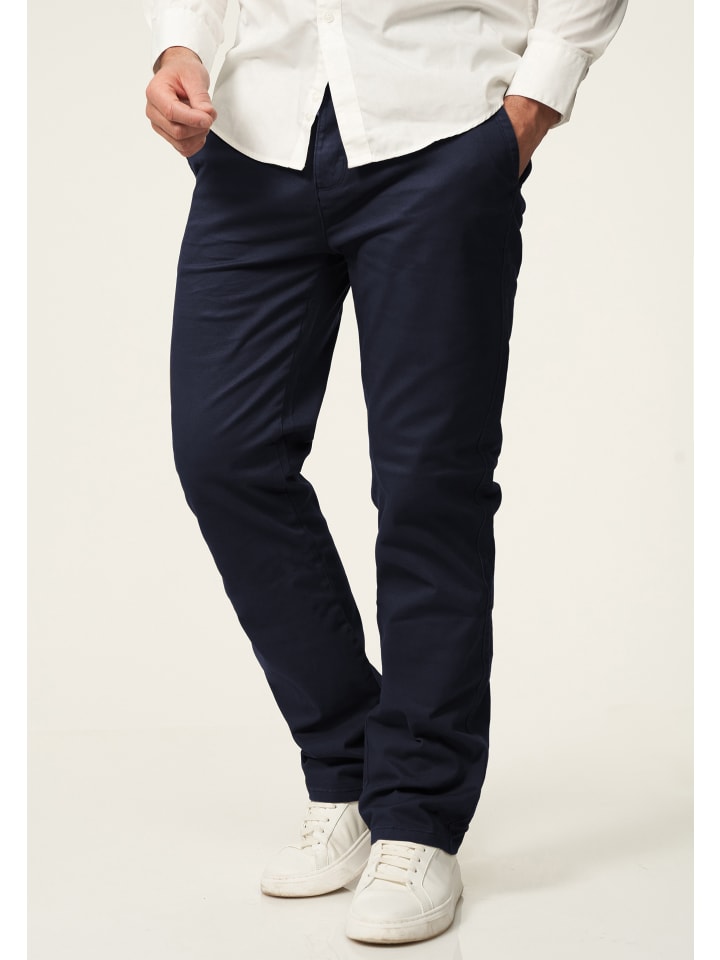DAILY COTTON Chinohose - DCDAVIE Chino Hose Jeans Stoffhose Straight-Fit in Navy günstig kaufen