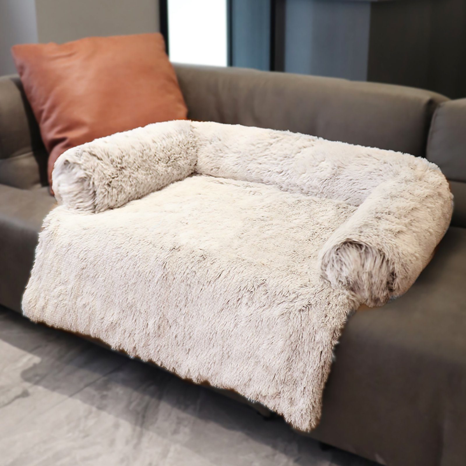 CALIYO Hundematratze Hundebett Grosse, Flauschig Haustierbett Katzenbett Waschbar, Anti-Rutsch/Fleckenbeständig/Bequem