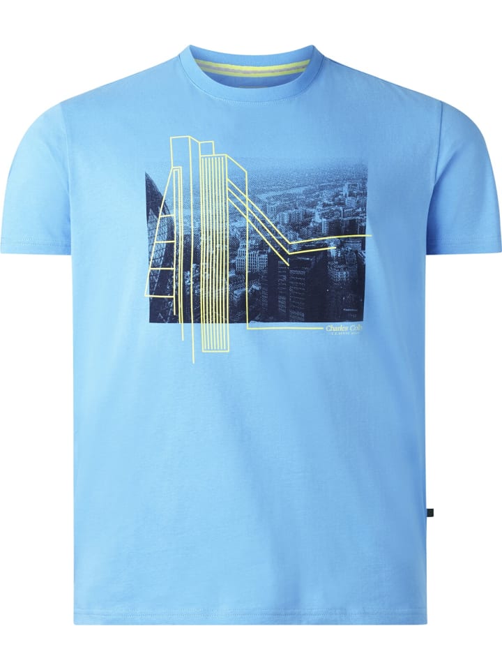 Charles Colby T-Shirt EARL CAYSE in hellblau günstig kaufen XXL