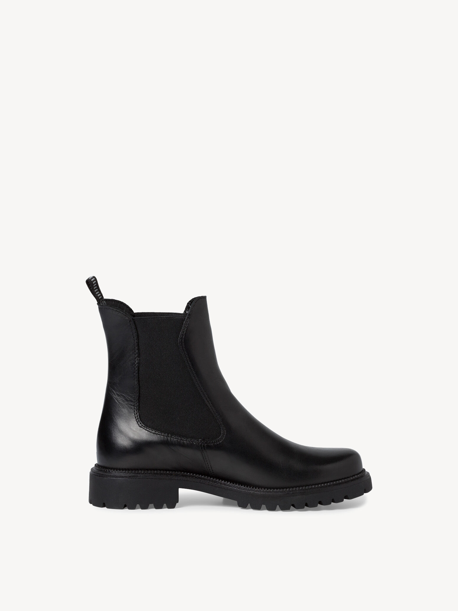 Bottine Chelsea en cuir - noir
