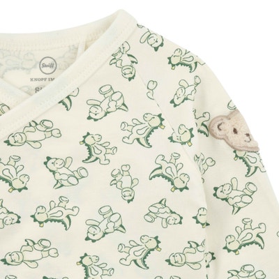Wickelbody langarm, beige für Jungs