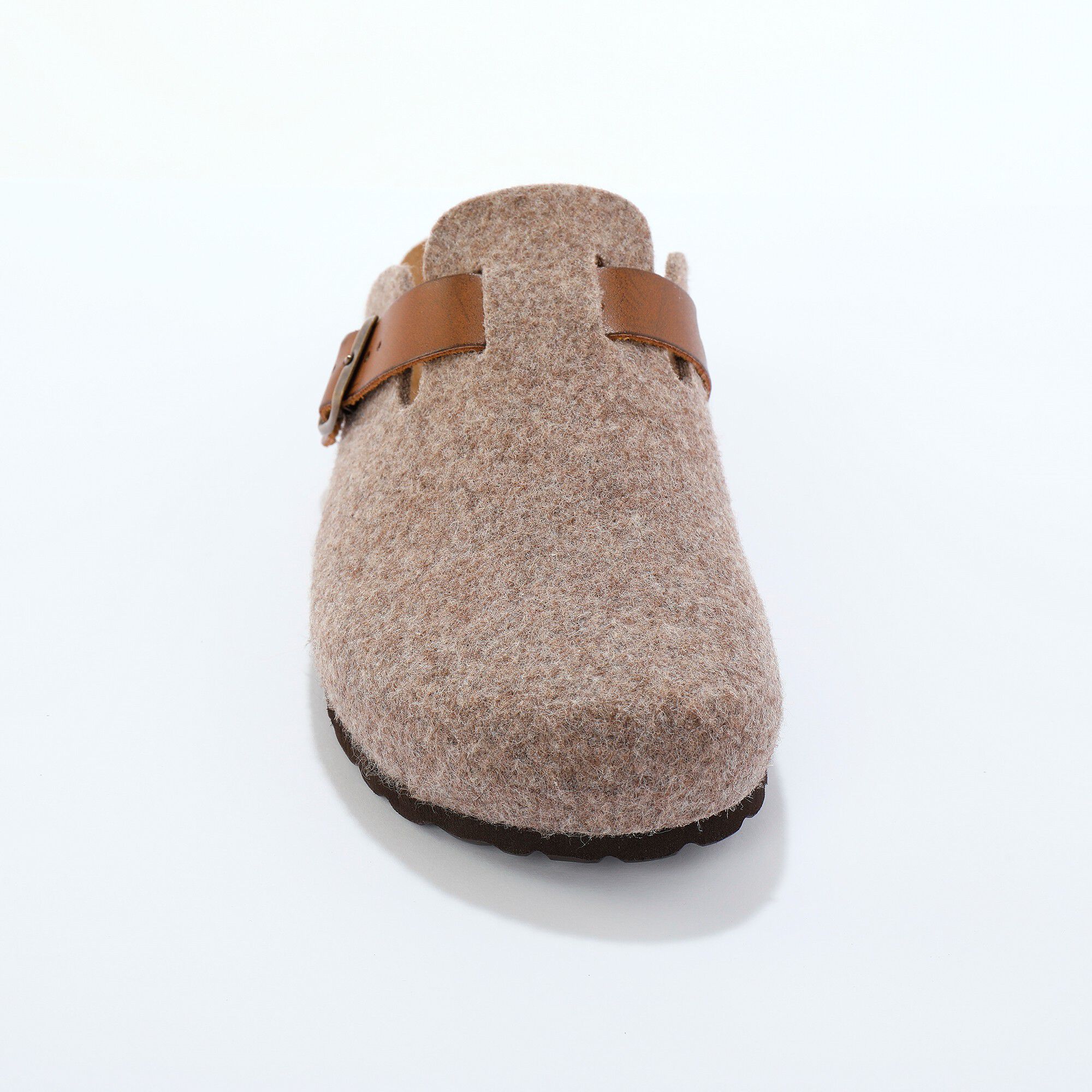 Mules sabot feutrine à boucle