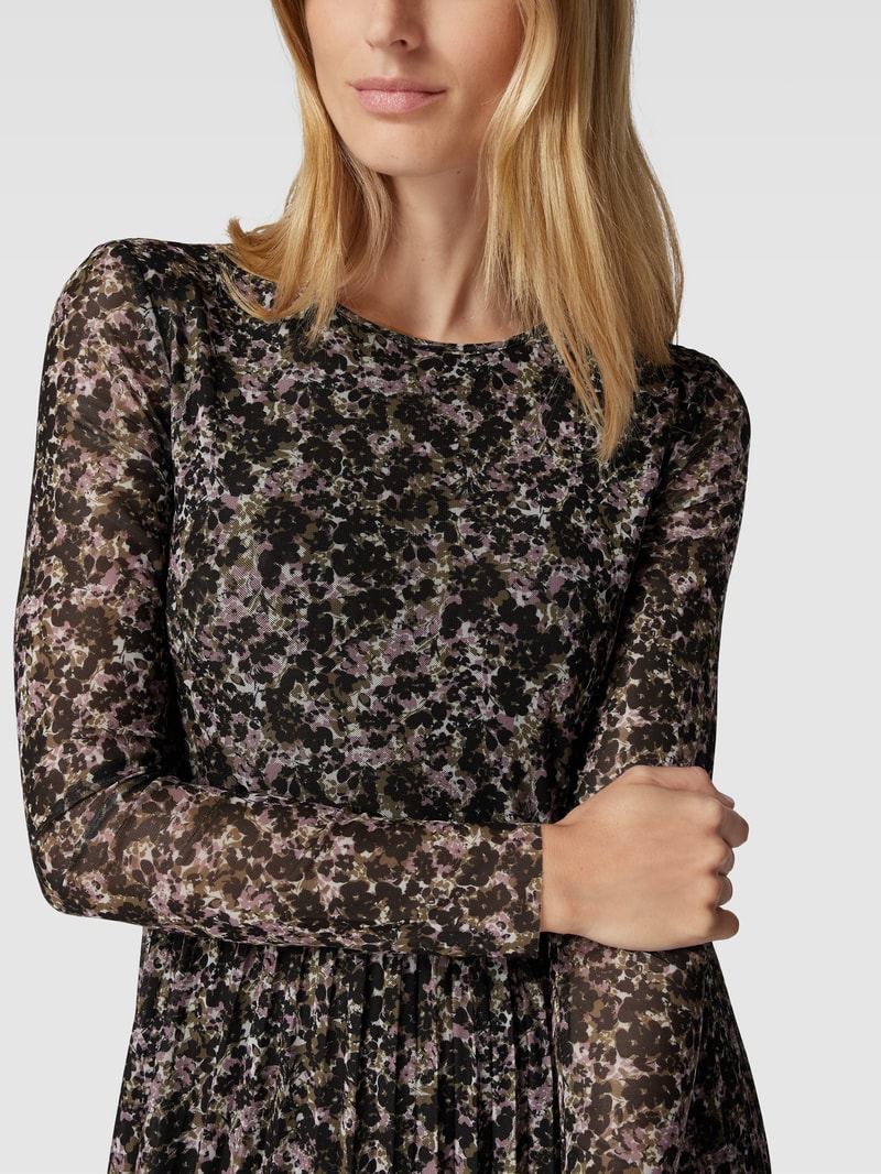 Midikleid mit Allover-Muster in grün