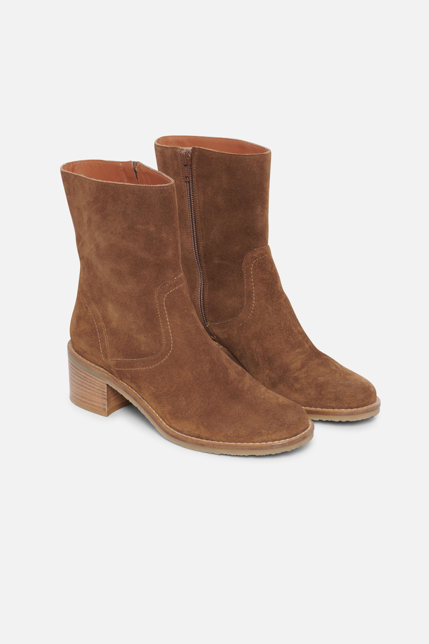 bottines tamara 100% cuir camel femme