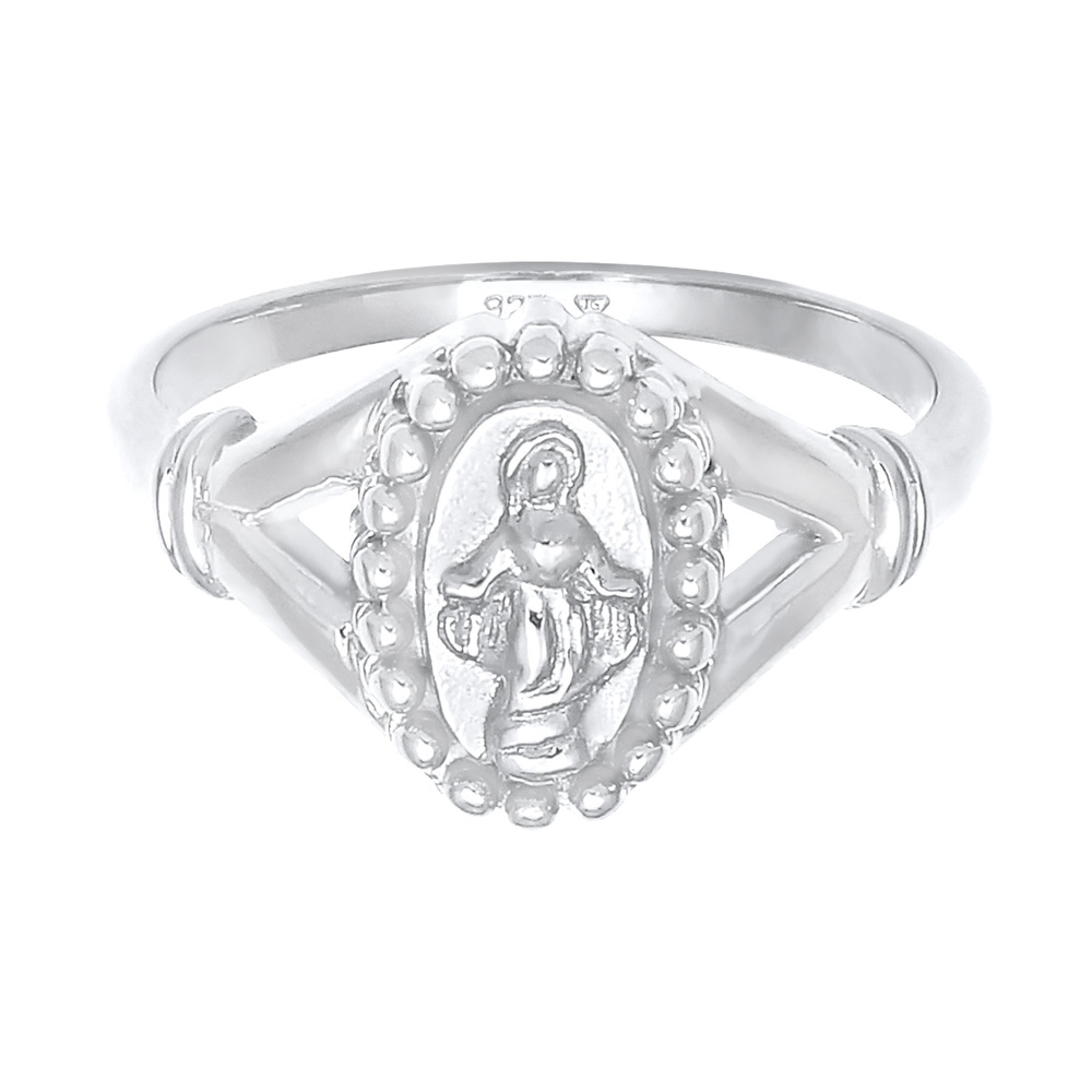 Elli Elli Bague L'image de la femme, symbole de la foi, tendance religieuse en argent  Bague