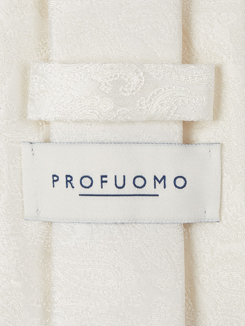 Krawatte aus reiner Seide (7,5 cm) in offwhite