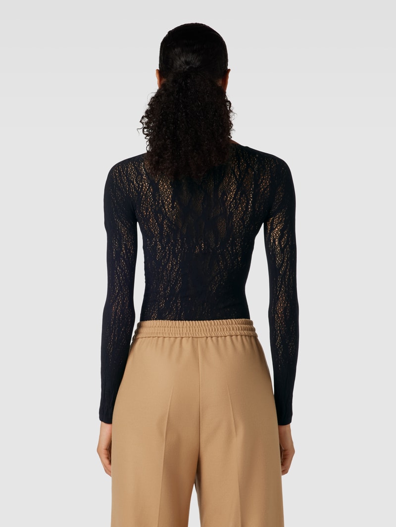 Body aus Spitze Modell 'SNAKE' in schwarz