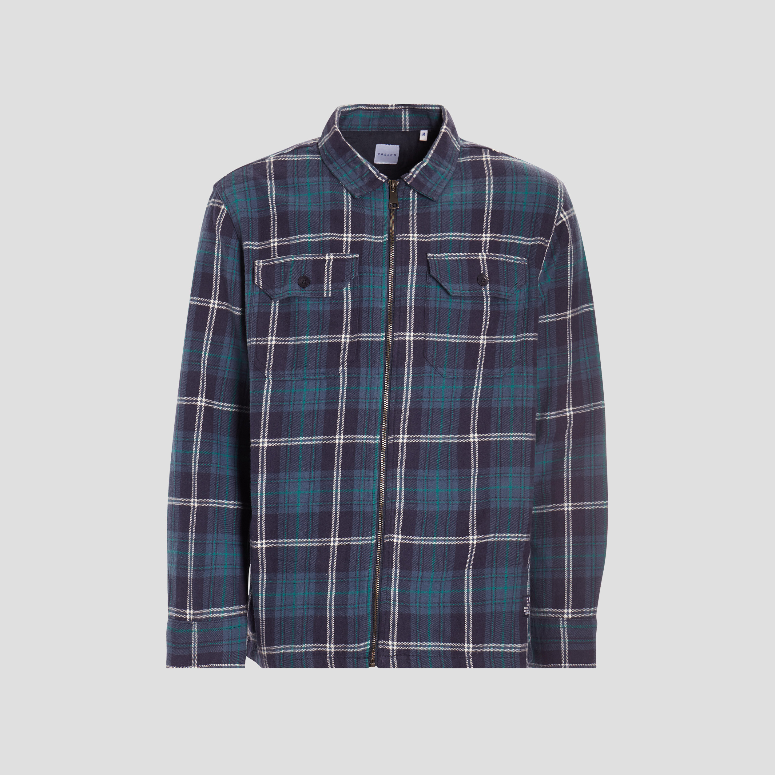 Chemise droite manches longues Creeks bleu marine homme | La Halle