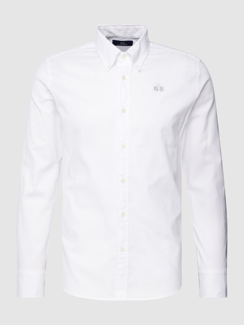 Freizeithemd mit Button-Down-Kragen in offwhite