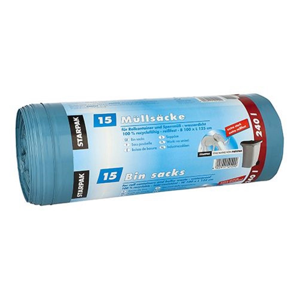 PAPSTAR Müllbeutel PAPSTAR 12129 Müllbeutel 125x100cm blau 240L - 15