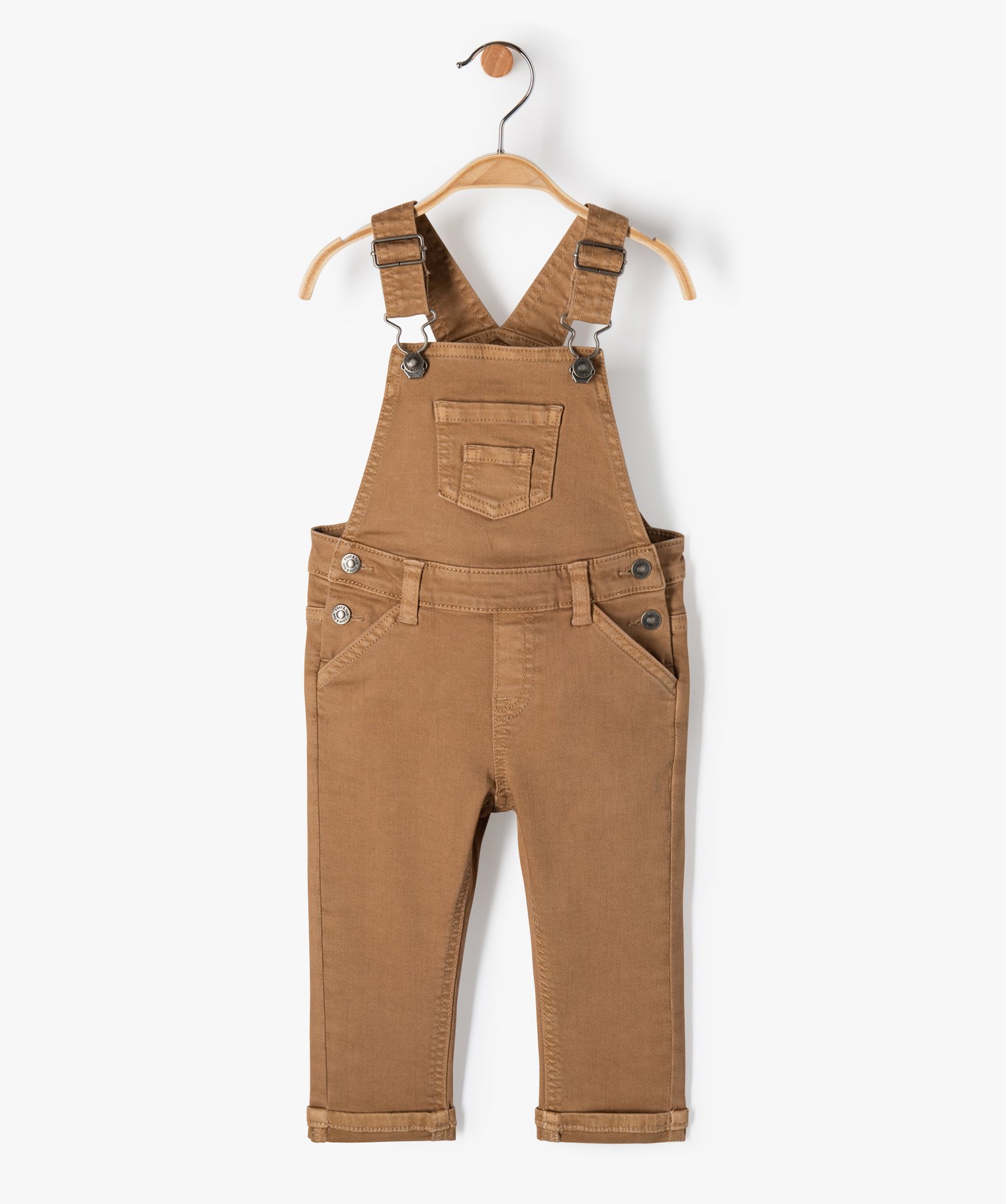 Salopette bébé Garçon en coton stretch marron | GEMO