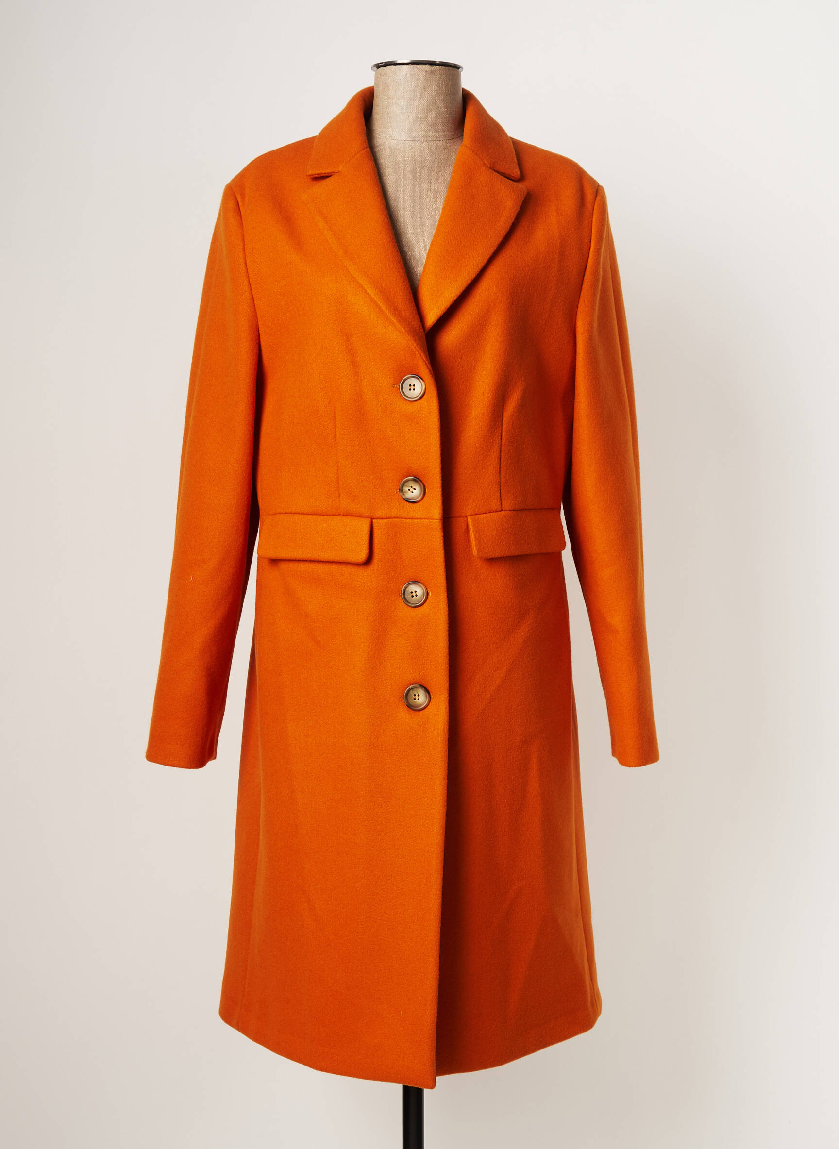 Quatre Vingt Jours Manteaux Longs Femme couleur orange