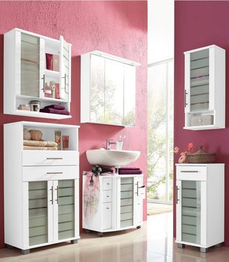 Schildmeyer Spiegelschrank Profil Breite 70 cm, 3-türig, LED-Beleuchtung, Schalter-/Steckdosenbox