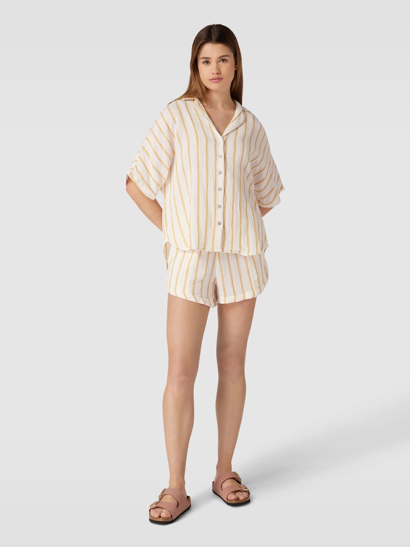 Shorts mit Streifenmuster in offwhite