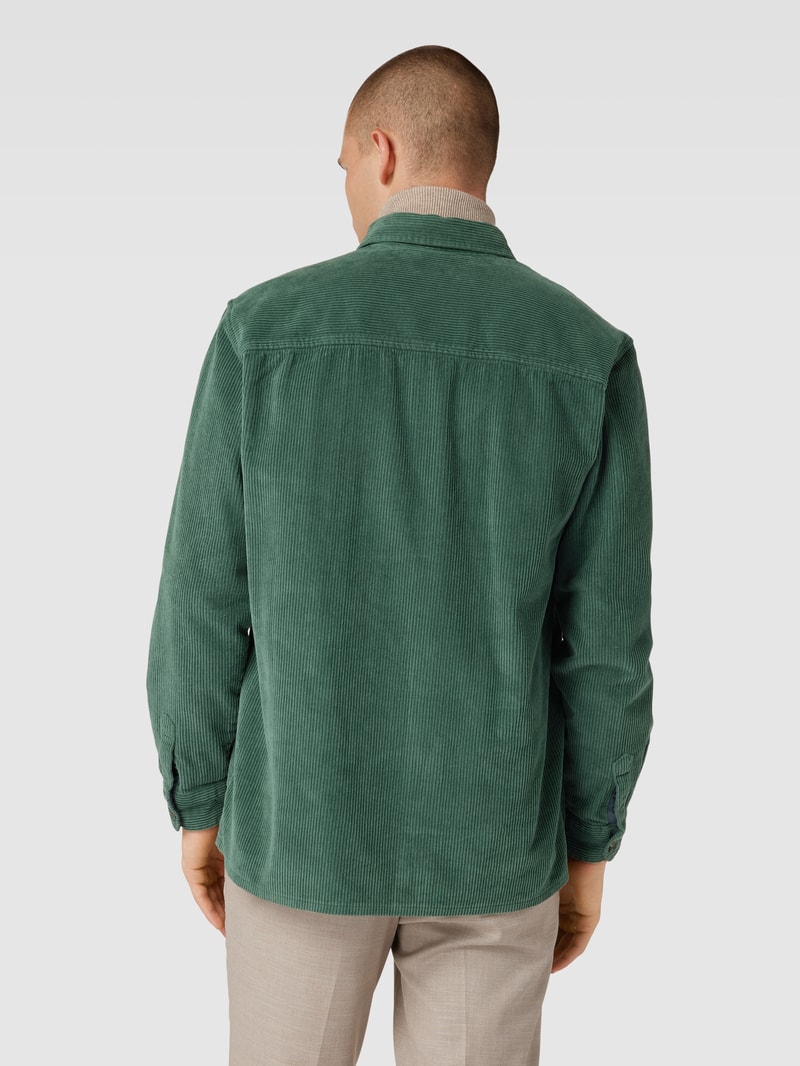 Overshirt aus Cord mit Umlegekragen in lindgrün