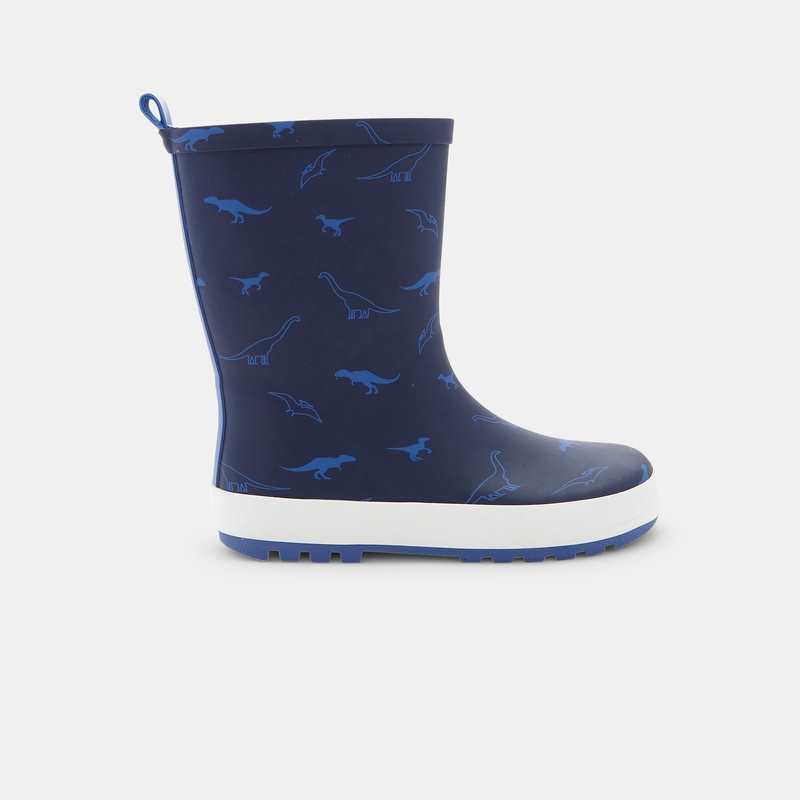 Bottes de pluie impression dinosaures bleues garçon
