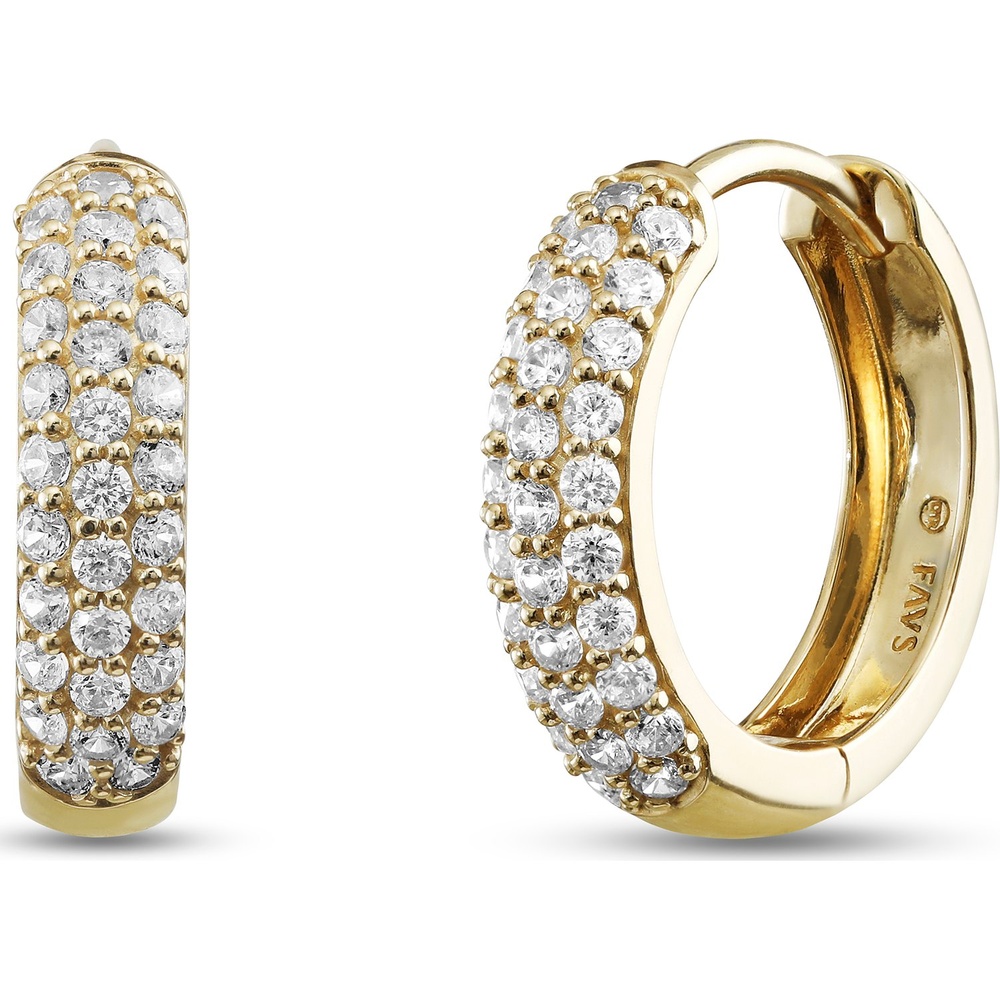 FAVS Créoles 375 Or jaune Boucles d'oreilles