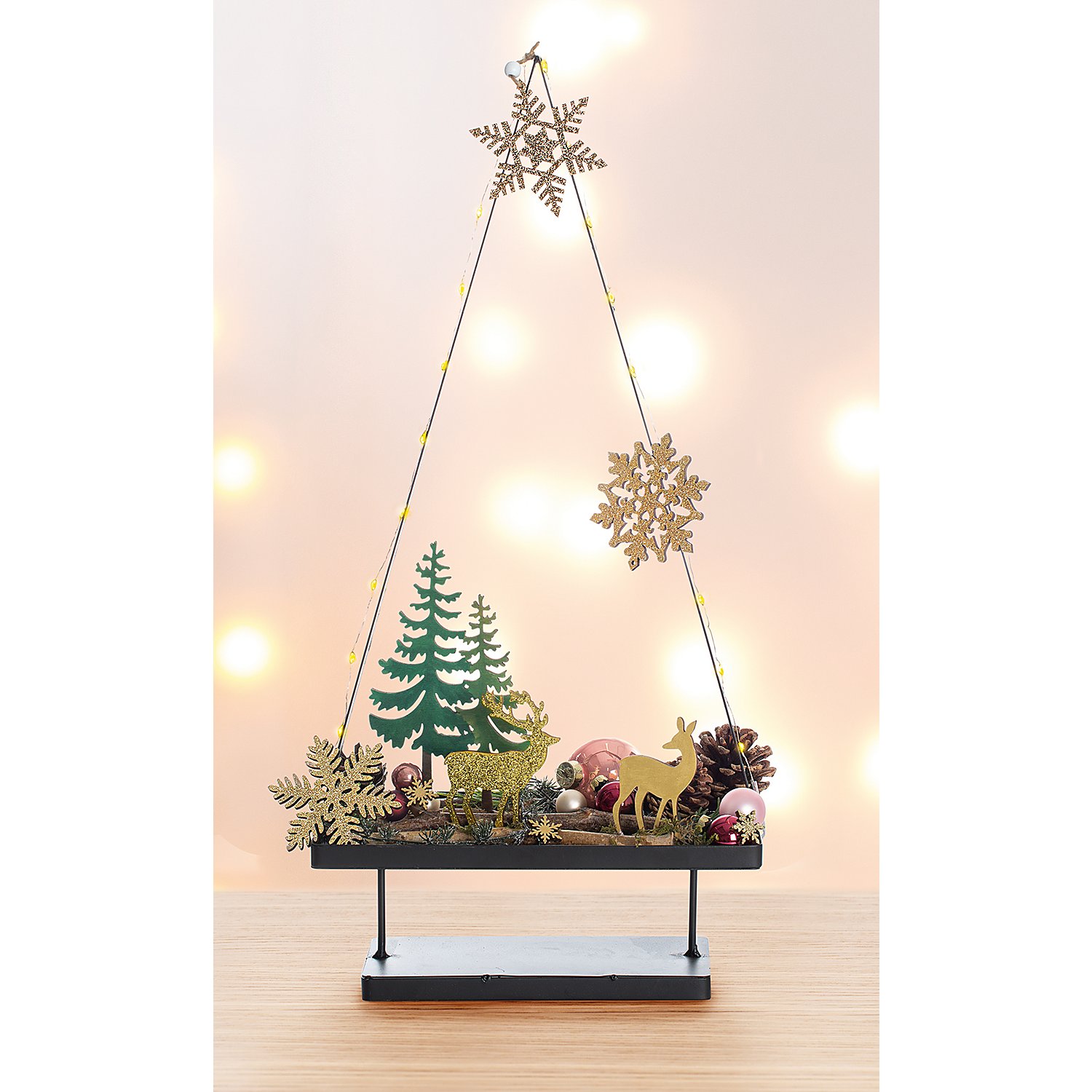 Metallbaum mit Fuß, 59 cm