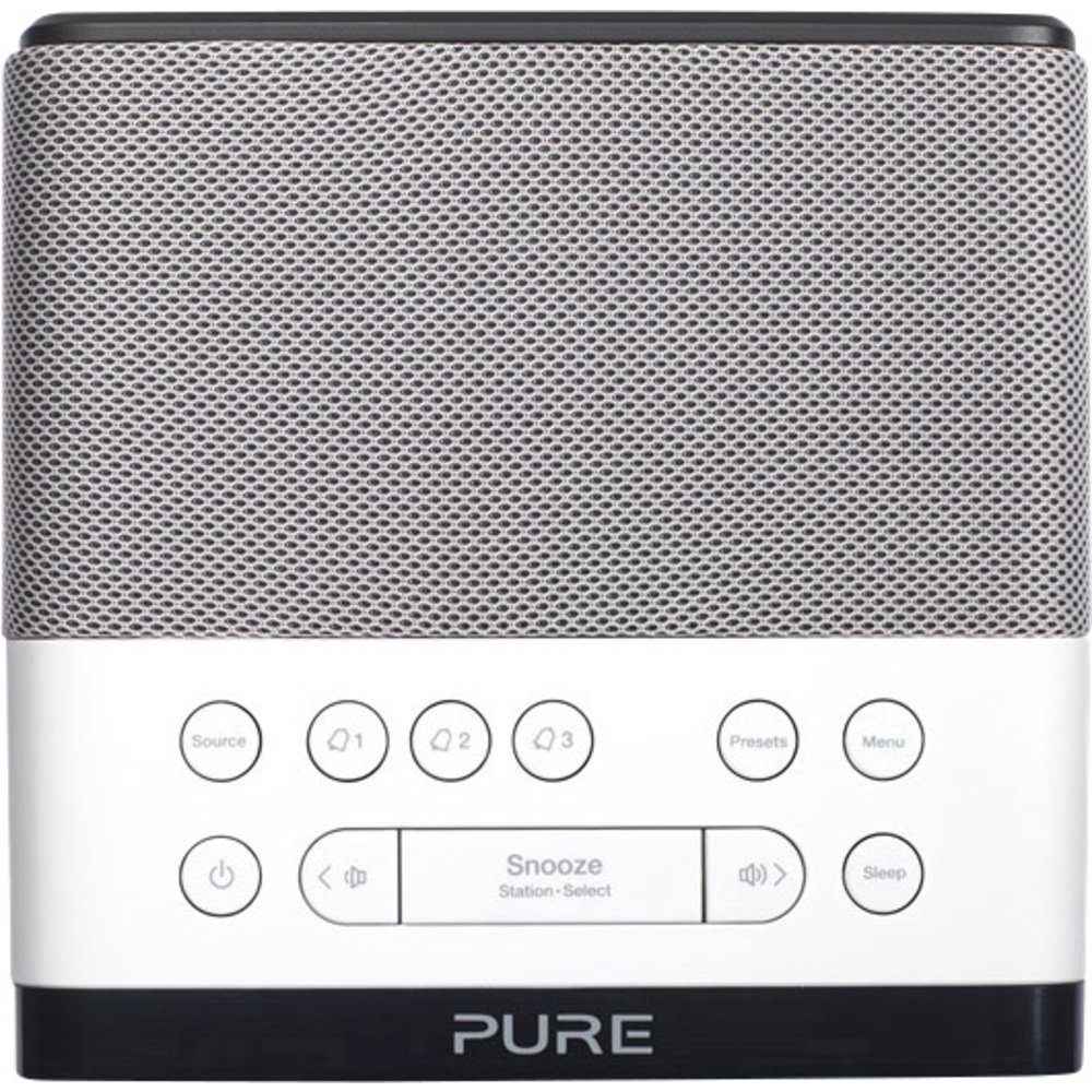 Pure Pure Radiowecker DAB+, UKW USB Weiß, Schwarz Radio