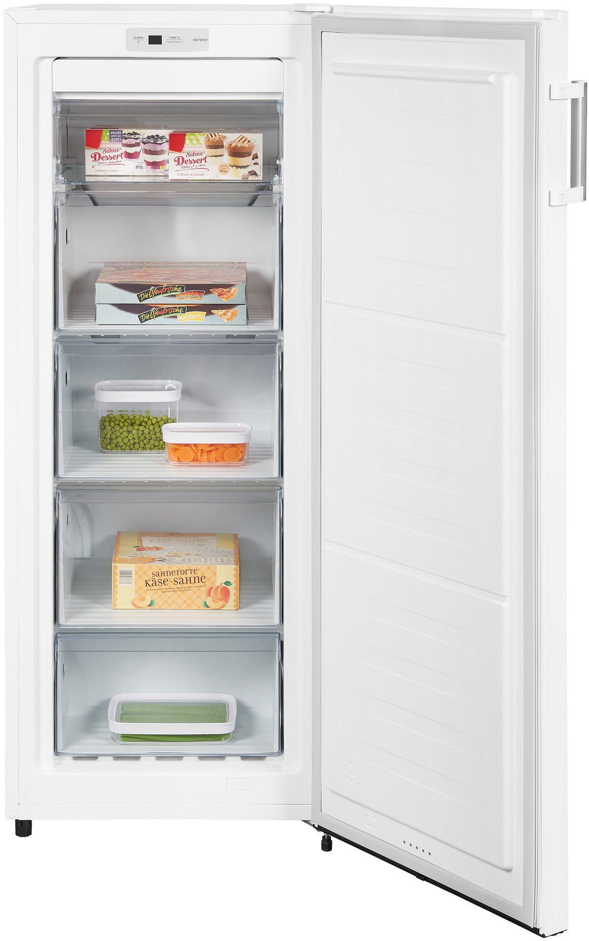 exquisit Gefrierschrank GS231-NF-H-010E weiss, 143,4 cm hoch, 56 cm breit