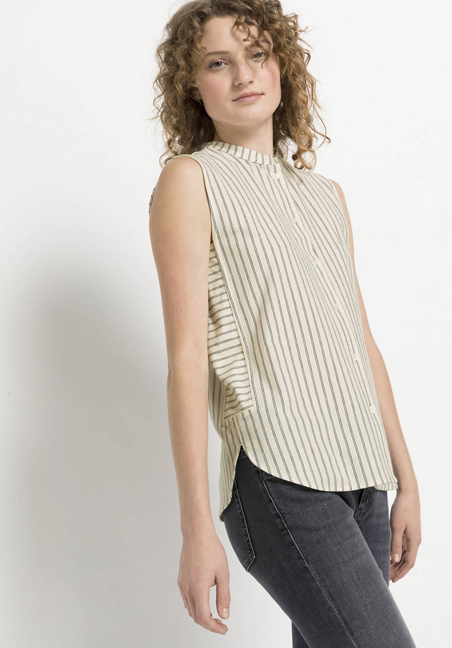 Jersey-Bluse aus reiner Bio-Baumwolle