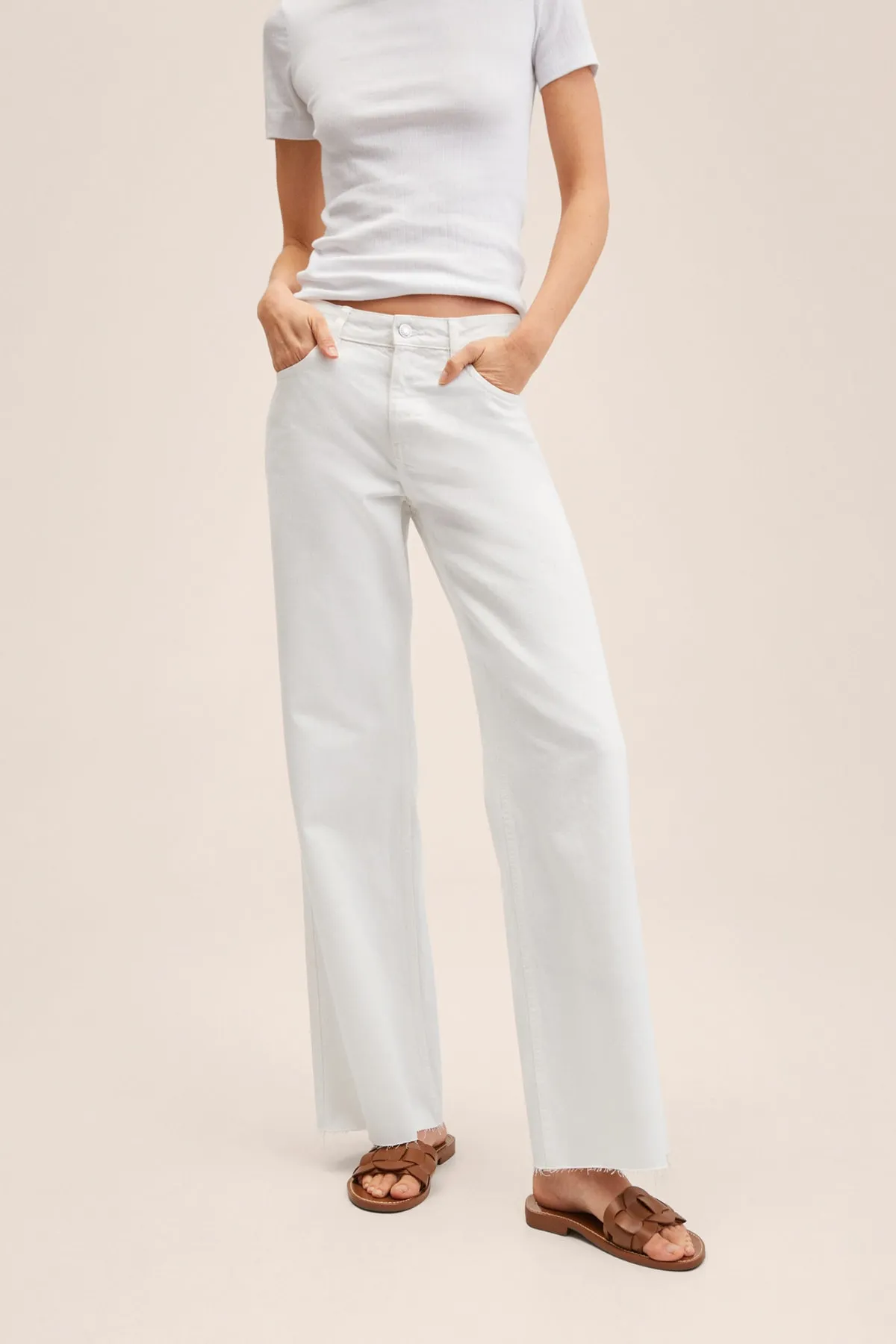 MANGO  27074005 Damen/Mädchen Weiß