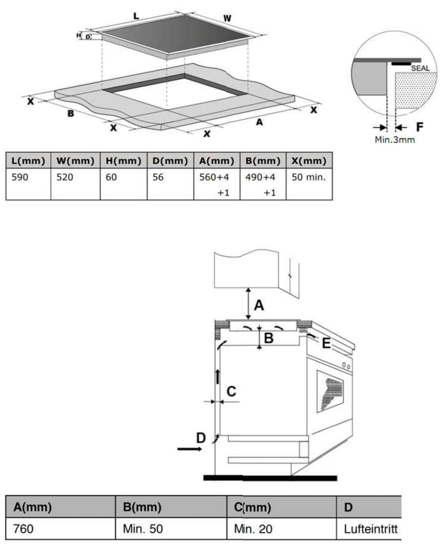 SIEMENS Backofen-Set Kindersicherung mit Midea Induktionskochfeld Booster autark, 60 cm
