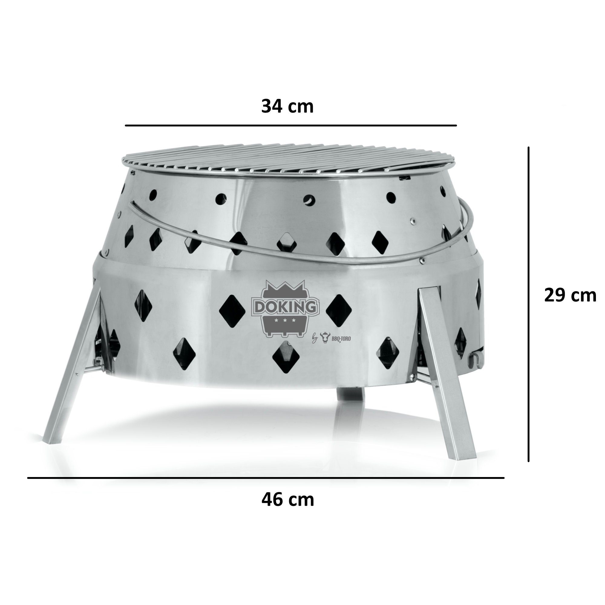 BBQ-Toro Feuerstelle Edelstahl Dutch Oven Grill 