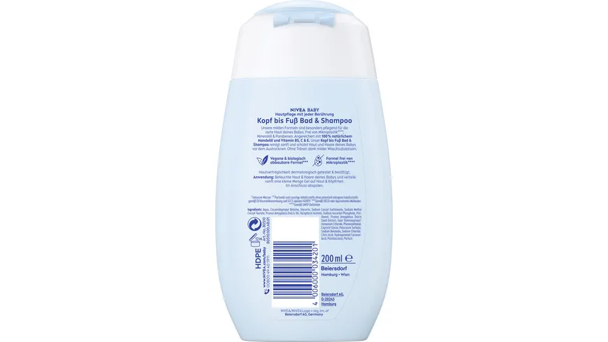 Nivea Baby Kopf bis Fuß Bad & Shampoo 200 ml