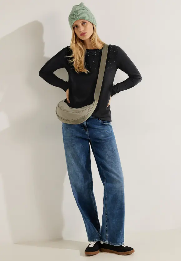 CECIL Pullover mit Steinchendeko