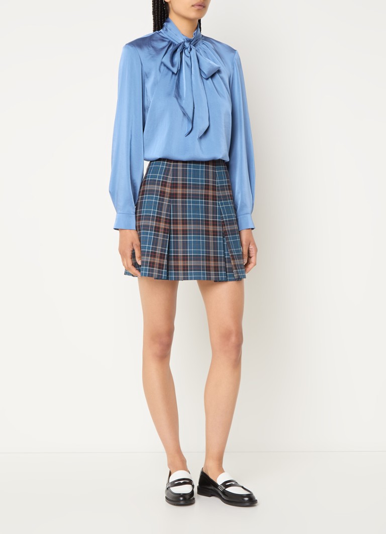 Tunica in raso Storm di Claudie Pierlot con collo a scialle.