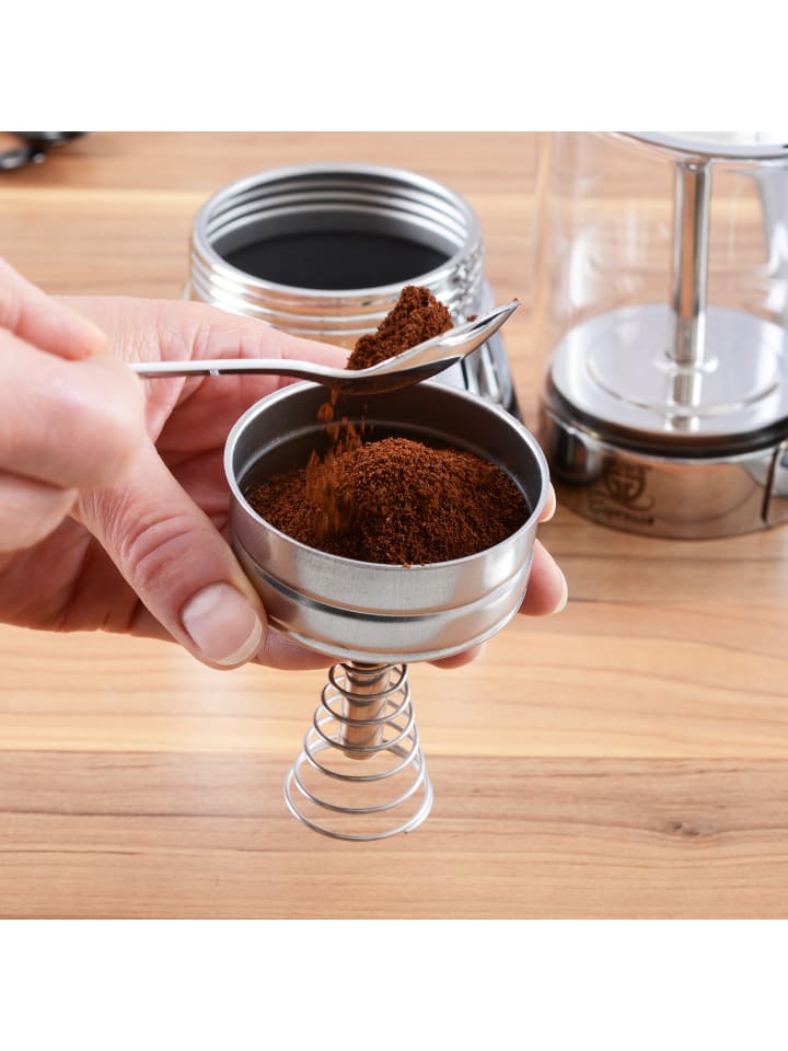 GRÄWE Espressokocher mit Glaskanne in silber günstig kaufen