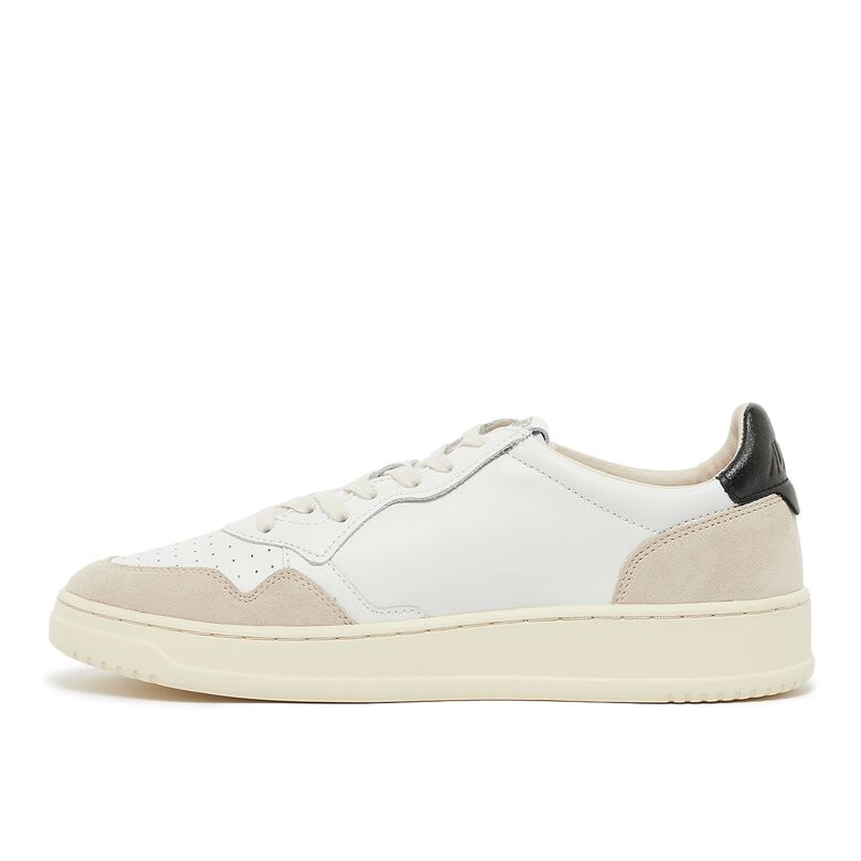 Autry Medalist Low leat/suede wht/blk
