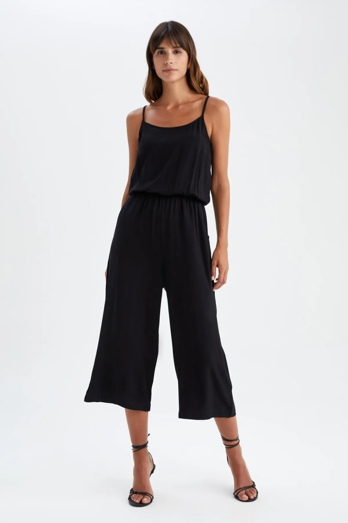 DeFacto  Basic-Midi-Jumpsuit mit Trägern