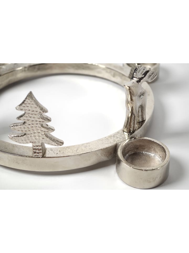 kobolo Adventskranz DEER4LIGHT in Silber günstig kaufen onesize