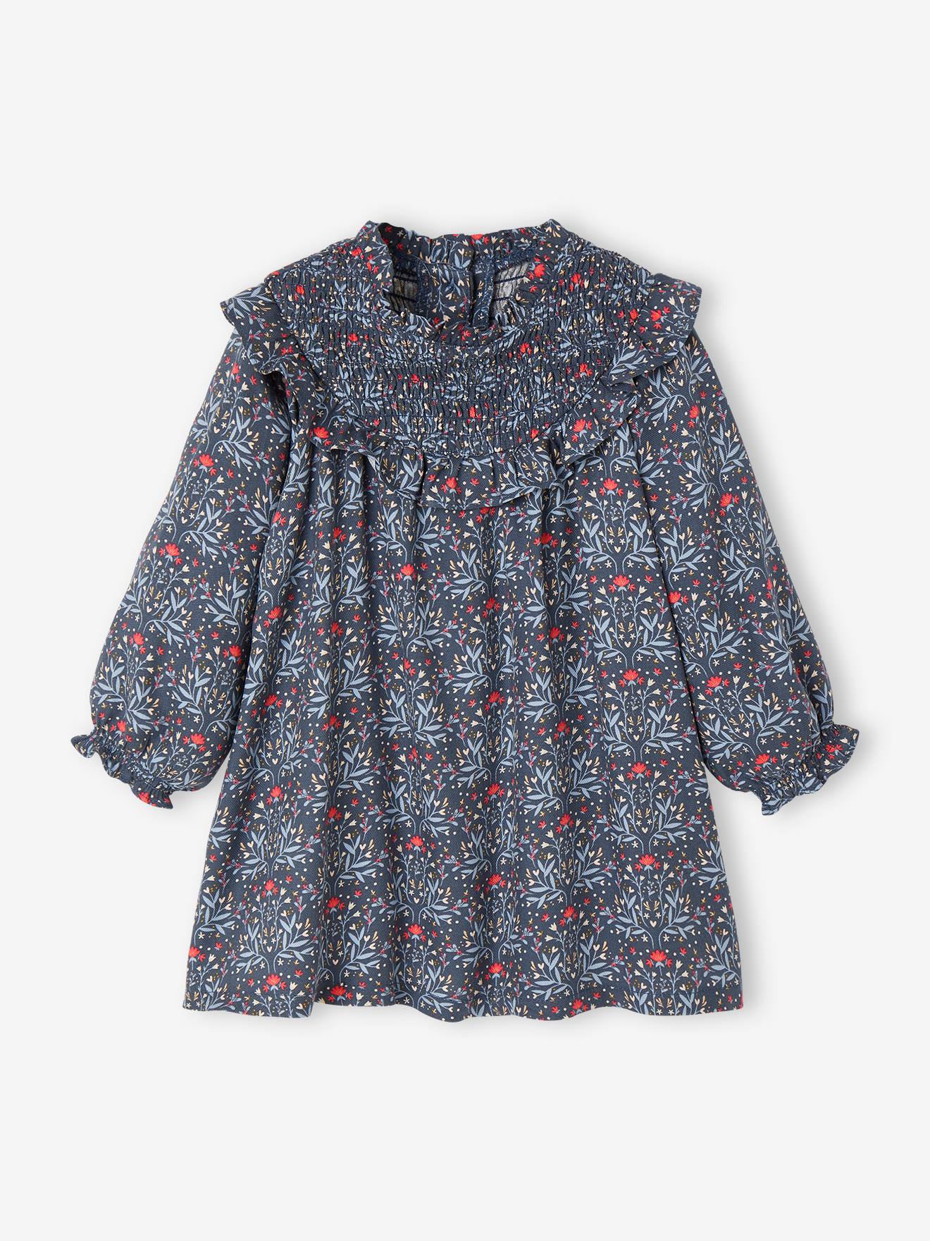 Vertbaudet Mädchen Baby Winterkleid - dunkelblau