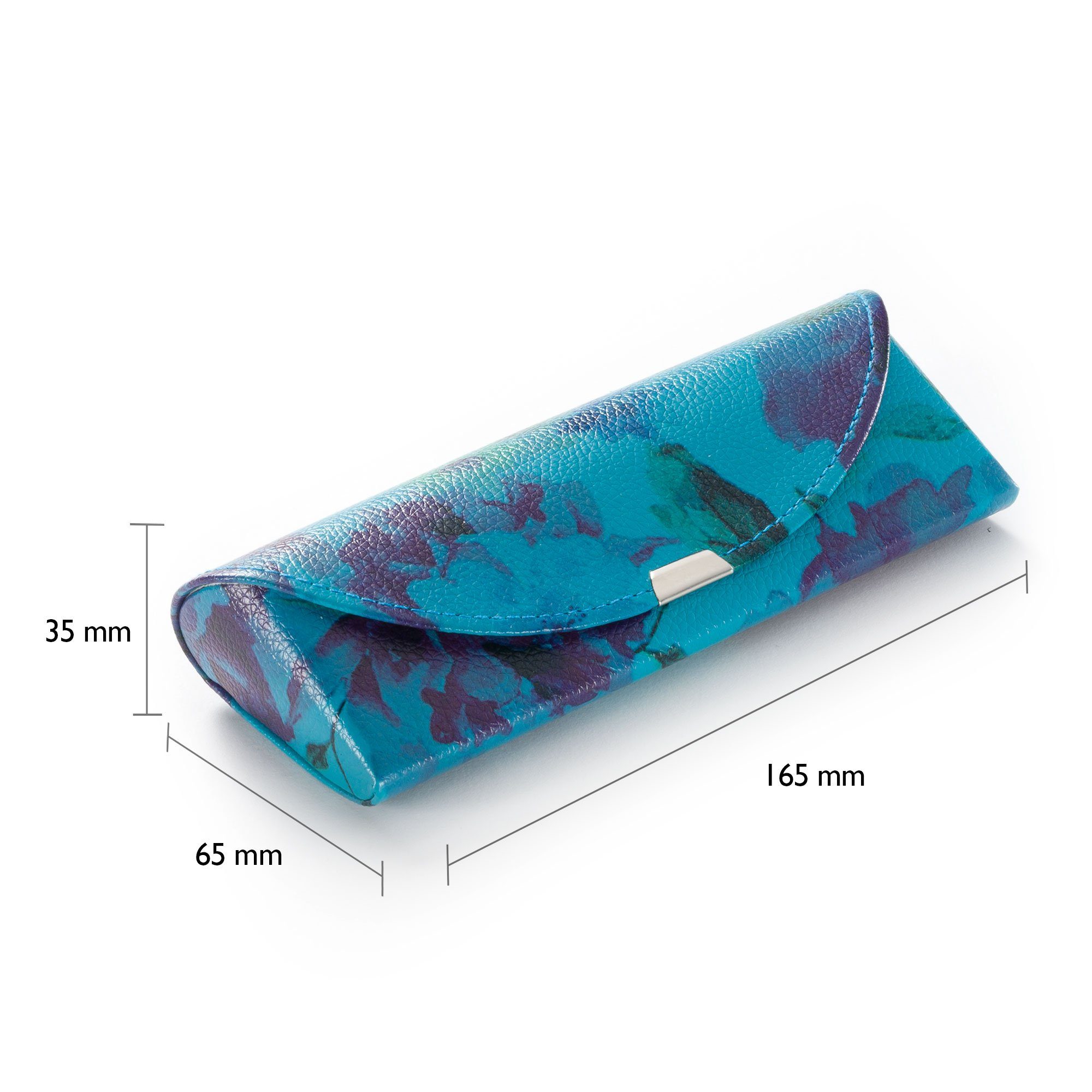 FEFI Brillenetui Exklusives Hardcase Etui mit Magnetverschluß, Set aus 1 Etui + hochwertigem Mikrofasertuch