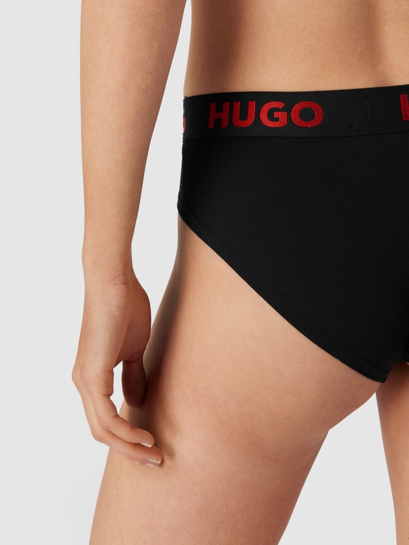Slip mit Logo-Bund in schwarz