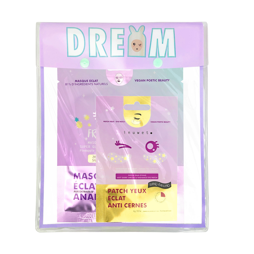Inuwet Trousse Dream - Masques Visage Biocellulose, Vegan Soins visages