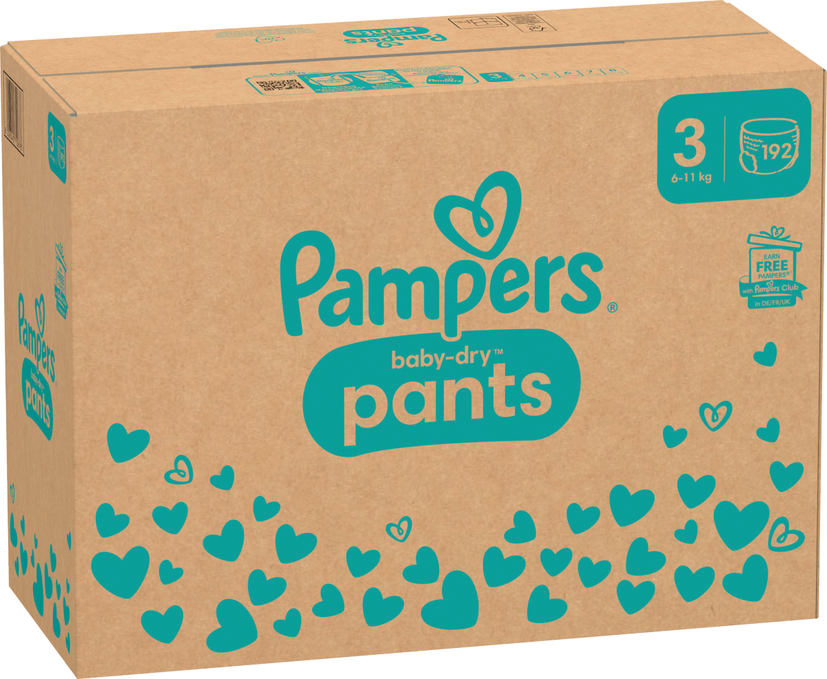 Baby Pants Baby Dry Gr.3 Midi (6-11 kg), Monatsbox, 192 St