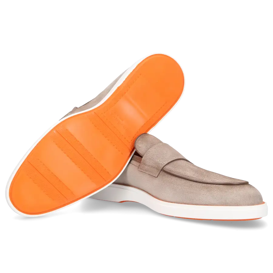Santoni - Loafer 17101 Veloursleder - beige