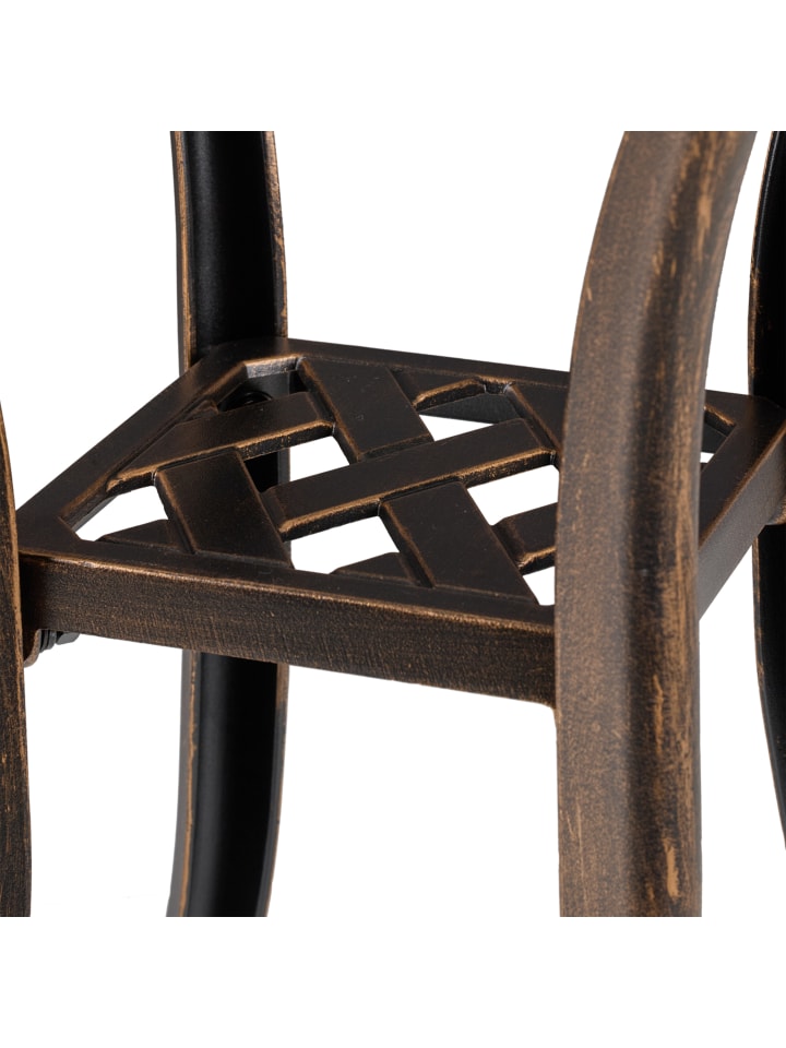 relaxdays Gartentisch in Schwarz/ Bronze - (H)53 x Ø 49cm günstig kaufen onesize