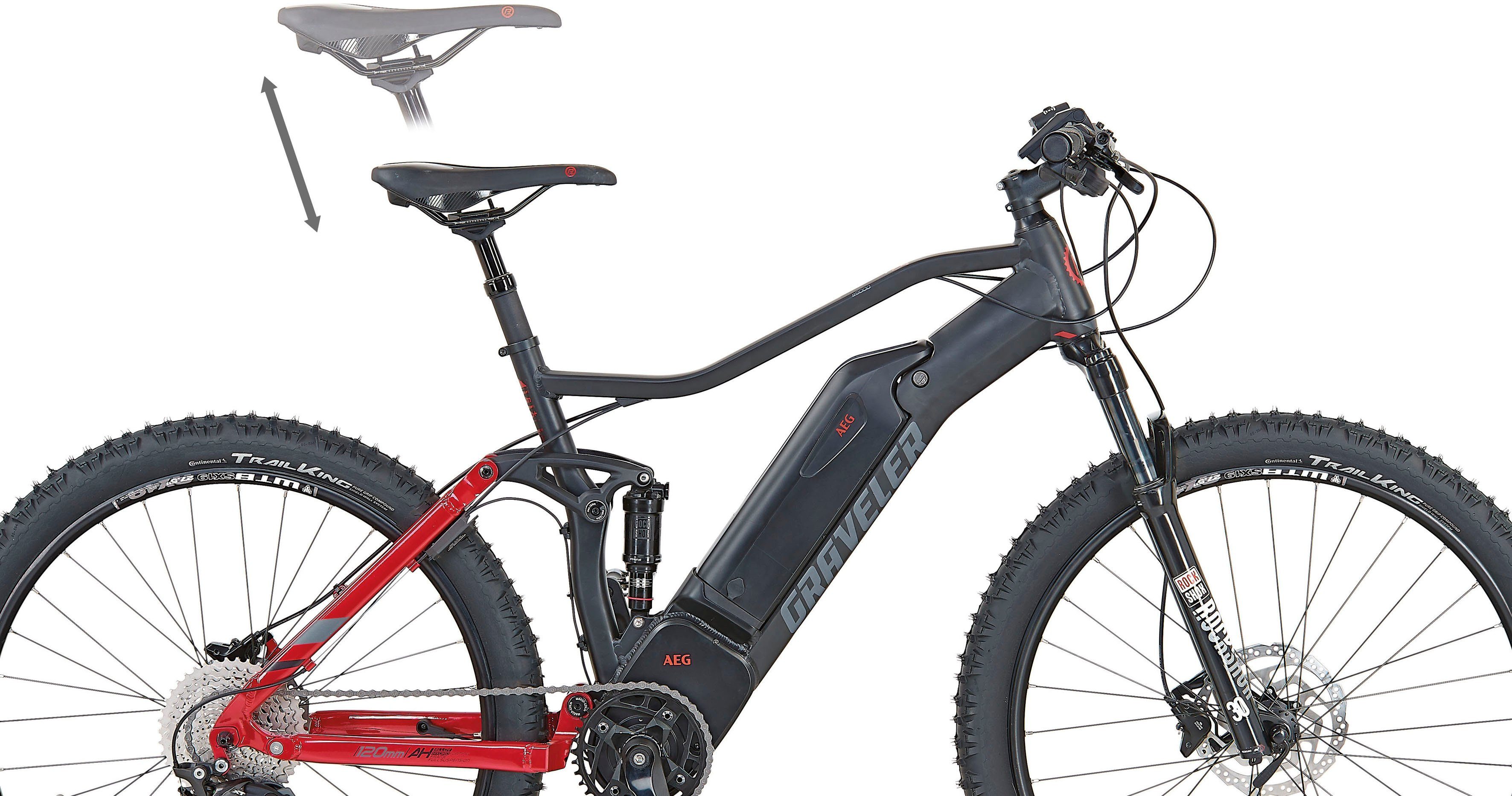 Prophete E-Bike Graveler e9000, 10 Gang Shimano Deore XT Schaltwerk, Kettenschaltung, Mittelmotor, 672 Wh Akku