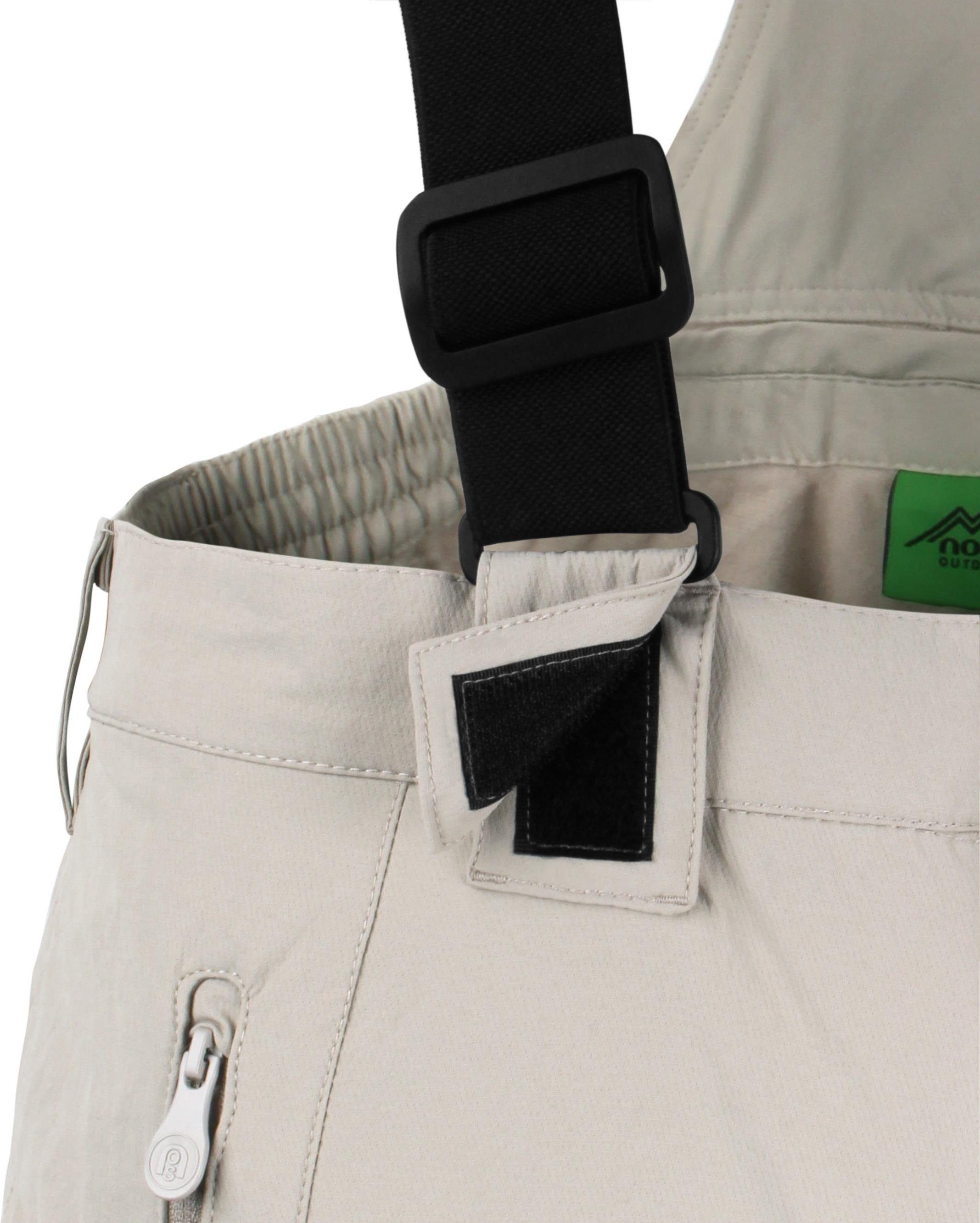 normani Thermohose Herren Winter-Softshellhose mit Hosenträgern Outdoorhose Skihose gefütterte Funktionshose mit abnehmbaren Hosenträgern