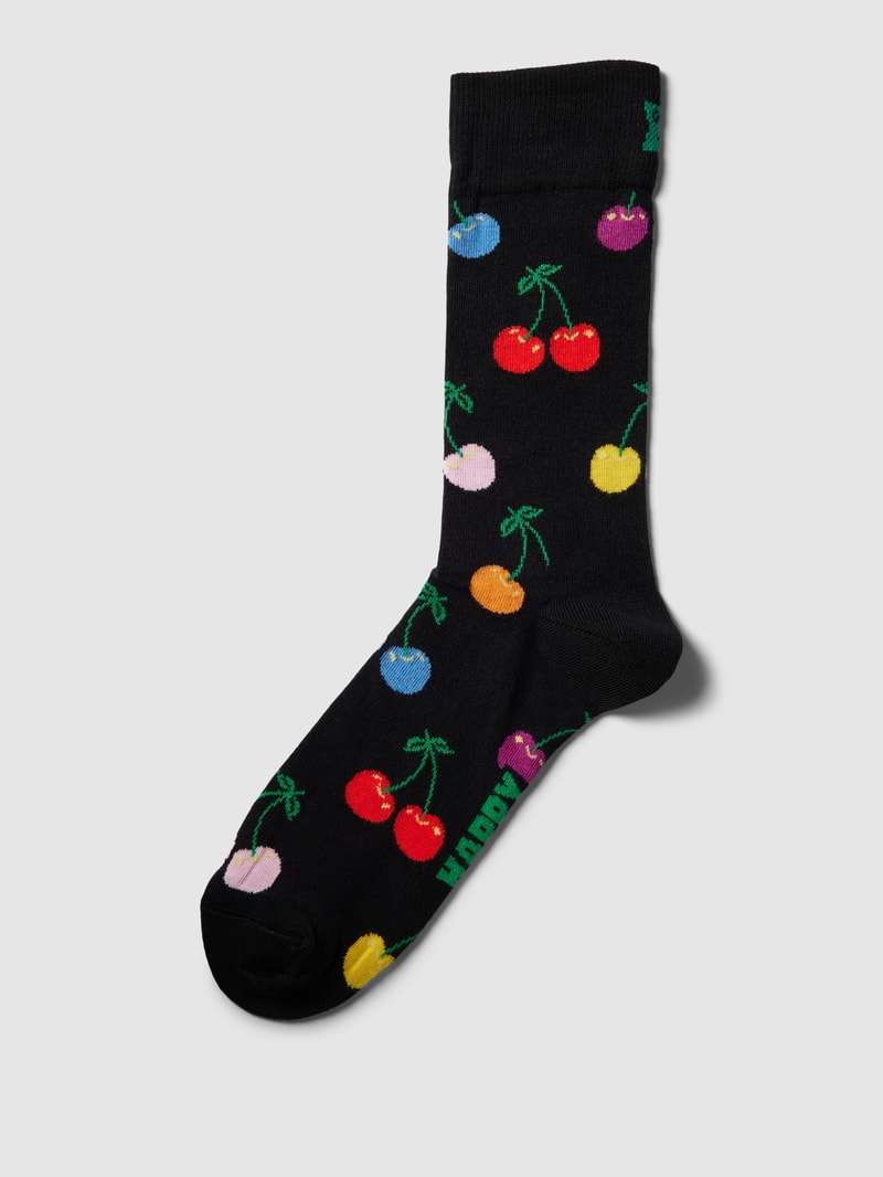 Socken mit Allover-Muster in schwarz